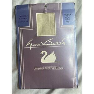 1 Pair Gloria Vanderbilt Pantyhose Size D Daysheer Hose Off White